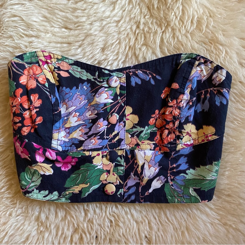 Vintage Laura Ashley | floral bustier top